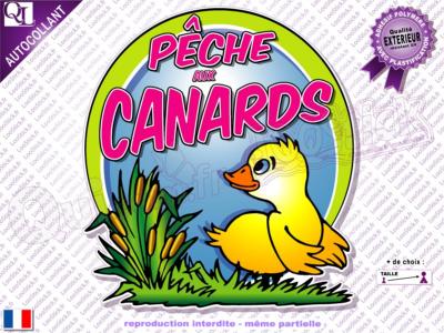 Autocollant Pêche aux CANARDS affiche (ref1)