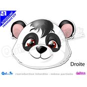 TETE PANDA COMIQUE autocollant