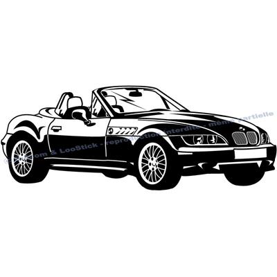 2 stickers BMW Z3 56x21cm