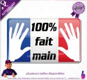 Autocollant 100 % FAIT MAIN FRANCE