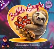 Autocollant BUBBLE GAUFRE COEUR paresseux comique 1