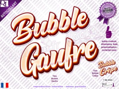 Autocollant BUBBLE Gaufre (titre 5)