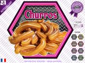 Autocollant CHURROS hexa effet mtal