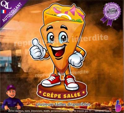 Autocollant CREPE SALEE COMIQUE