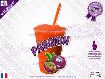 Sticker autocollant GRANITA FRUIT PASSION comique résistant UV