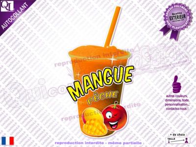 Sticker autocollant GRANITA MANGUE PECHE résistant UV