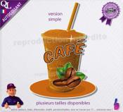 autocollant GRANITE parfum CAFE sticker