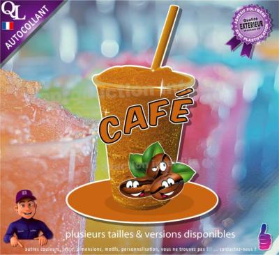 autocollant GRANITE parfum CAFE sticker