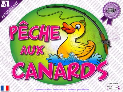 Autocollant Pêche aux CANARDS affiche (ref2)