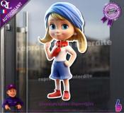 Autocollant PETITE FILLE TRICOLORE ref1