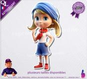 Autocollant PETITE FILLE TRICOLORE ref1
