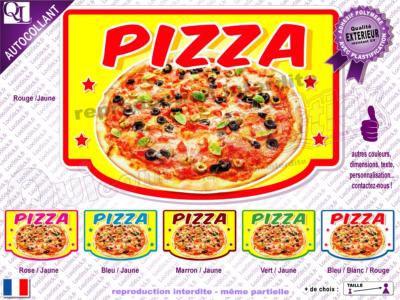 Autocollant PIZZA cadre plv