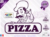 Stickers PIZZAIOLO lettrage Pizza (ref4)
