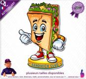 Autocollant SANDWICH CLUB MASCOTTE COMIQUE ref1