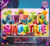 Autocollant SMOOTHIE titre 3D affiche adhésive