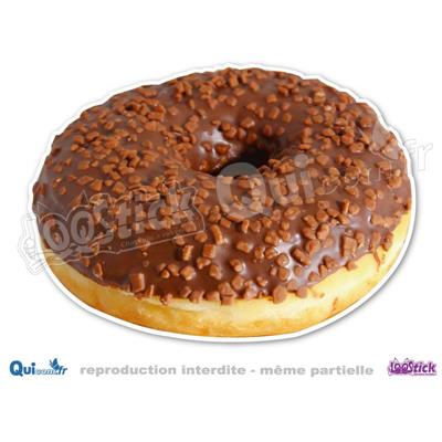 Autocollant Donut Chocolat (ref1)