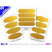 4 Bandes Casque adhésif Réfléchissant BEIGE DORE