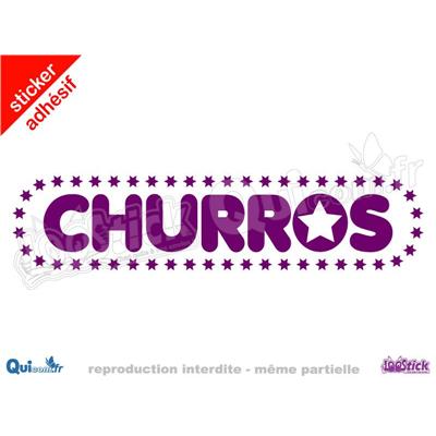 Sticker Churros Titre Etoiles