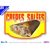 Autocollant CREPES SALEES cadre 5 couleurs