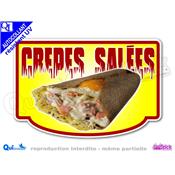 Autocollant CREPES SALEES cadre 5 couleurs