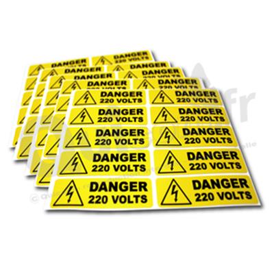 50 autocollants Danger Electrique 220 volts