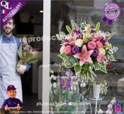 Autocollant  BOUQUET FLEURS ref1 sticker autocollant