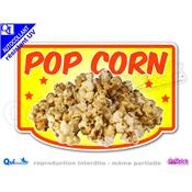 Autocollant POP CORN cadre - couleurs au choix