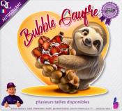 Autocollant BUBBLE GAUFRE COEUR paresseux comique 1