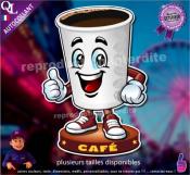 Autocollant cafe gobelet COMIQUE ref1