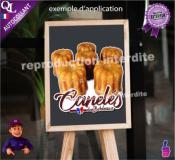 Autocollant CANELES de BORDEAUX TITRE détouré STICKER