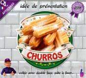 PANCARTE PLV PVC CHURROS ruban forain