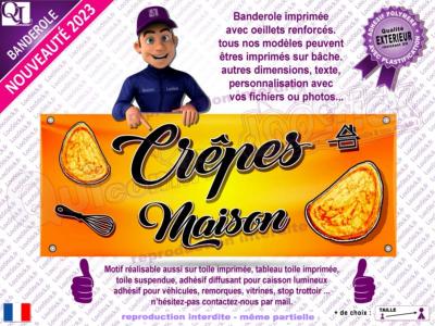 Banderole CRÊPES maison plv stand Forain