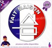FAIT MAISON FRANCE bleu blanc rouge autocollant