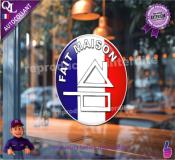 FAIT MAISON FRANCE bleu blanc rouge autocollant