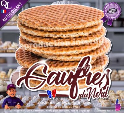 Autocollant GAUFRES du NORD TITRE détouré STICKER