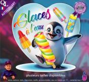 Autocollant GLACES  l'EAU pingouin 1