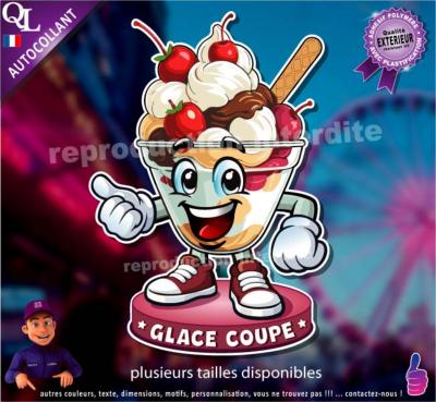 Autocollant GLACE COUPE COMIQUE ref1