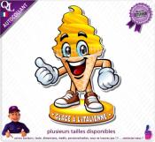 Autocollant GLACE A L'ITALIENNE COMIQUE ref1