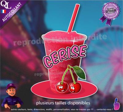 autocollant GRANITE parfum CERISE sticker