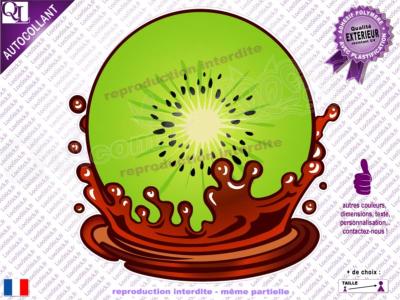 Autocollant KIWI Splash chocolat