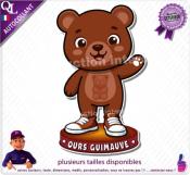 Autocollant OURS GUIMAUVE CHOCOLAT mascotte
