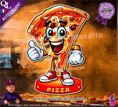 Autocollant PIZZA PART MASCOTTE COMIQUE ref1
