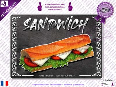 Autocollant SANDWICH fond ardoise