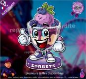 Autocollant SORBETS MASCOTTE COMIQUE ref1