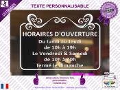 Lettrage Adhsif Horaires motif ARABESQUE