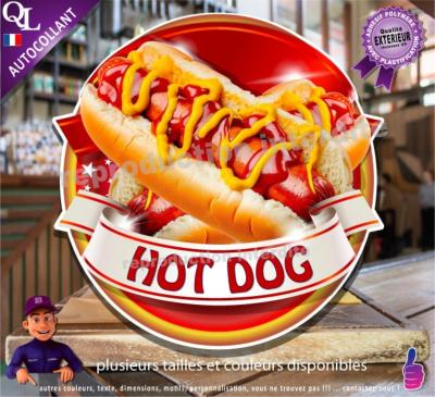 sticker HOT DOG restaurant food truck