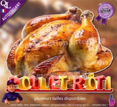 POULET ROTI sticker rotisserie marchands forains snack sal�