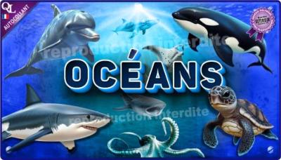 affiche poster autocollant stickers animaux OCEANS effet 3D affiche autocollante