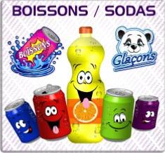 sticker autocollant sboissons fraiches soda f�te foraine
