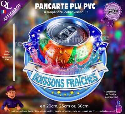 pancarte foraine PLV PVC � visser coller a suspendre boissons fraiches foraine chalet